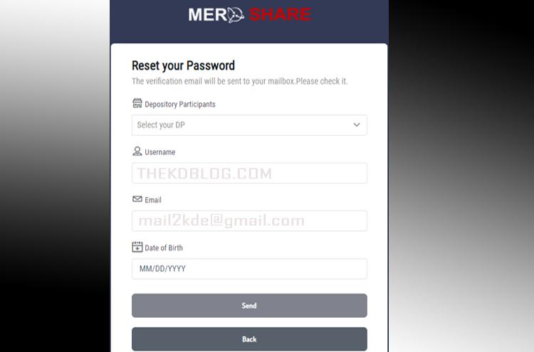 Now You Can Change Mero Share Password From App